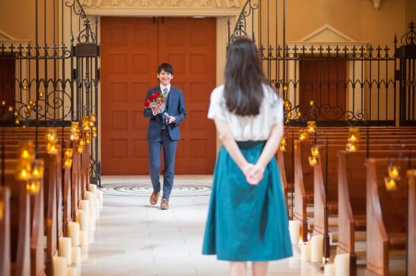 新潟市　結婚式場　ピアザララルーチェ　フォトスポット　プロポーズ　